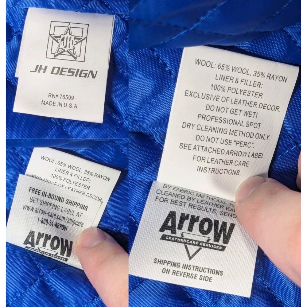 2025 NFL Super Bowl LIX New Orleans JH Design Wool Heavy Coat Sz L Football 3062 - Picture 5 of 10
